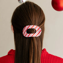Load image into Gallery viewer, Teleties Flat Round Clips -Candy Cane Crush
