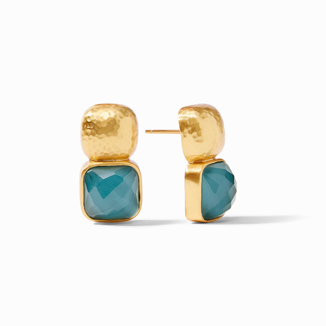 Julie Vos Catalina Earrings -Iridescent Montana Blue