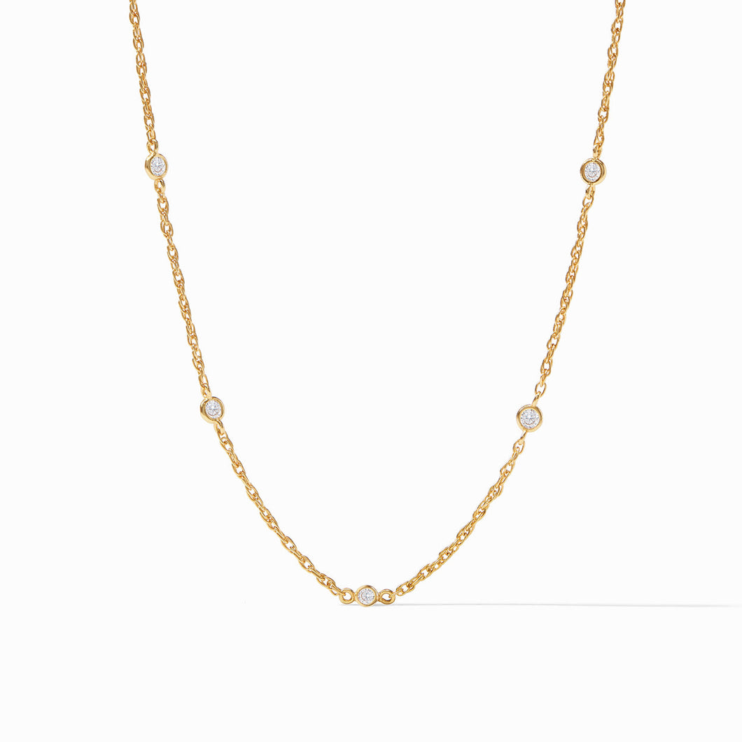 Julie Vos Celeste Delicate Station Necklace -Cubic Zirconia