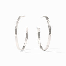Load image into Gallery viewer, Julie Vos Silver Crescent Hoop
