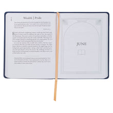 Load image into Gallery viewer, Walk Through God’s Word Navy Faux Leather Devotional
