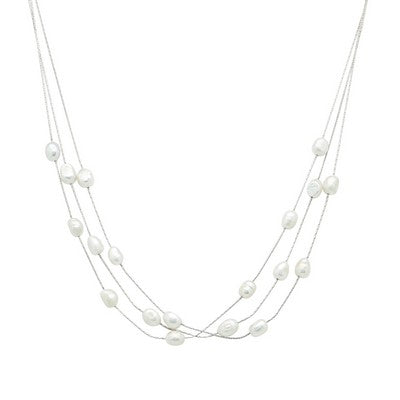 MBS Necklace -Dilbert Silver Pearl