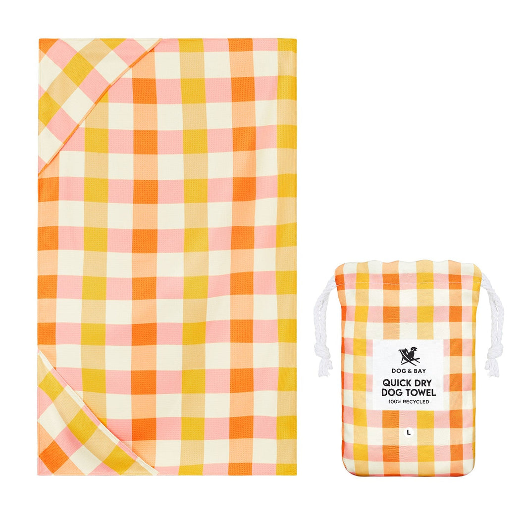Dog & Bay Quick Dry Towel -Rhubark & Custard