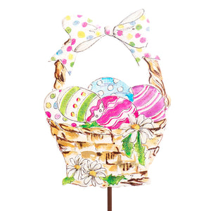 Classic Easter Basket Plant Stake / Easel