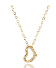 enewton egirl 14" Gold Necklace -Love Small Gold Charm