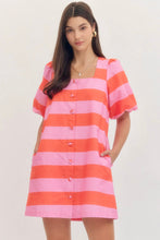 Load image into Gallery viewer, E Bold Stripe Dress -Pink
