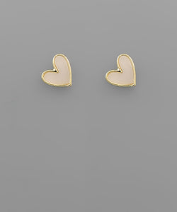 Sideways Heart Studs