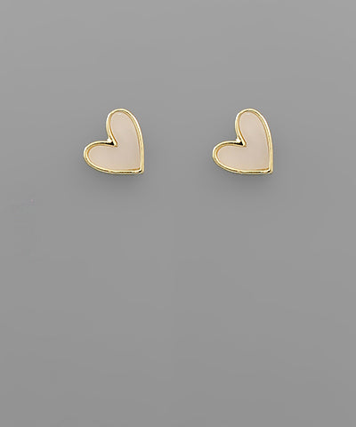 Sideways Heart Studs