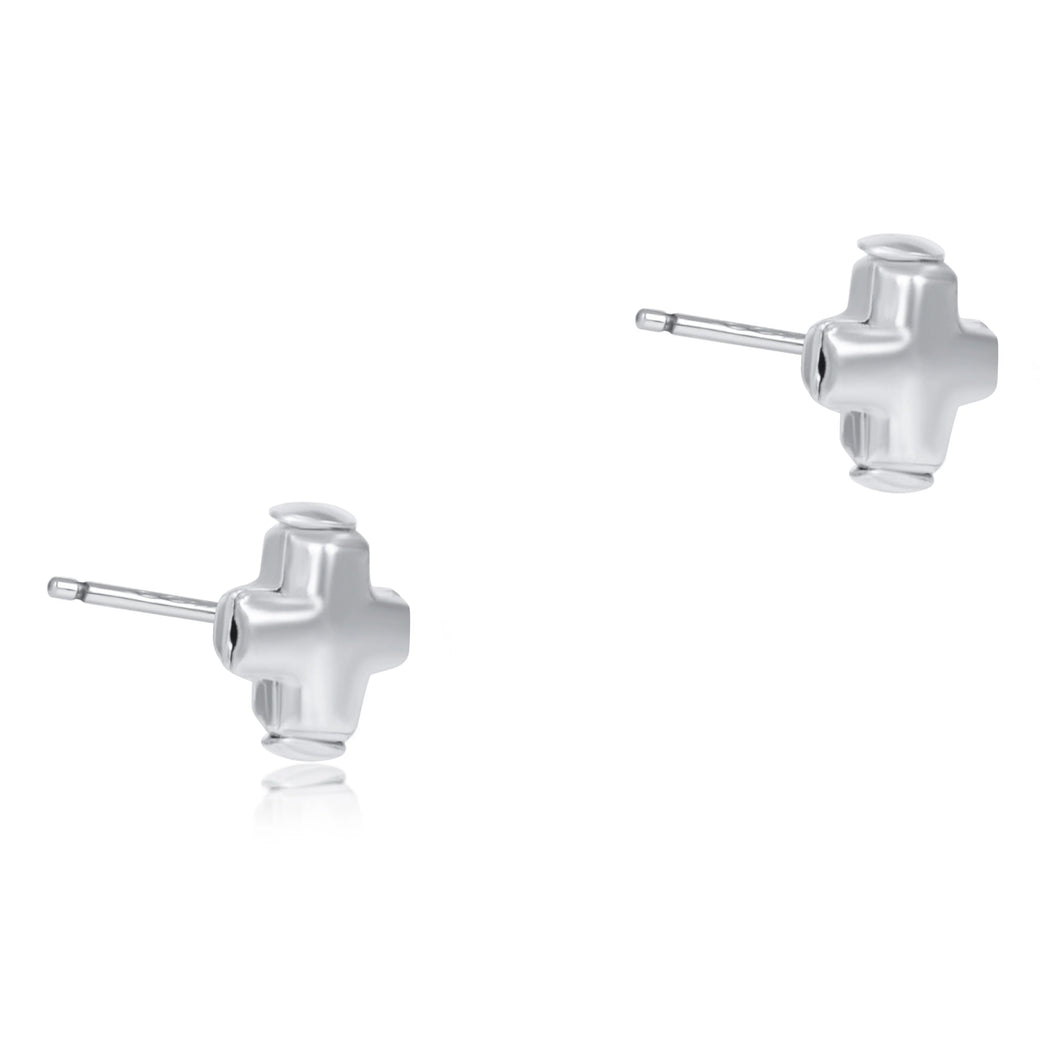 enewton Signature Cross Small Sterling Stud
