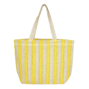 Striped Crochet Tote