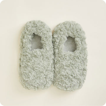 Warmies Wellness Slippers -Curly Sage Green