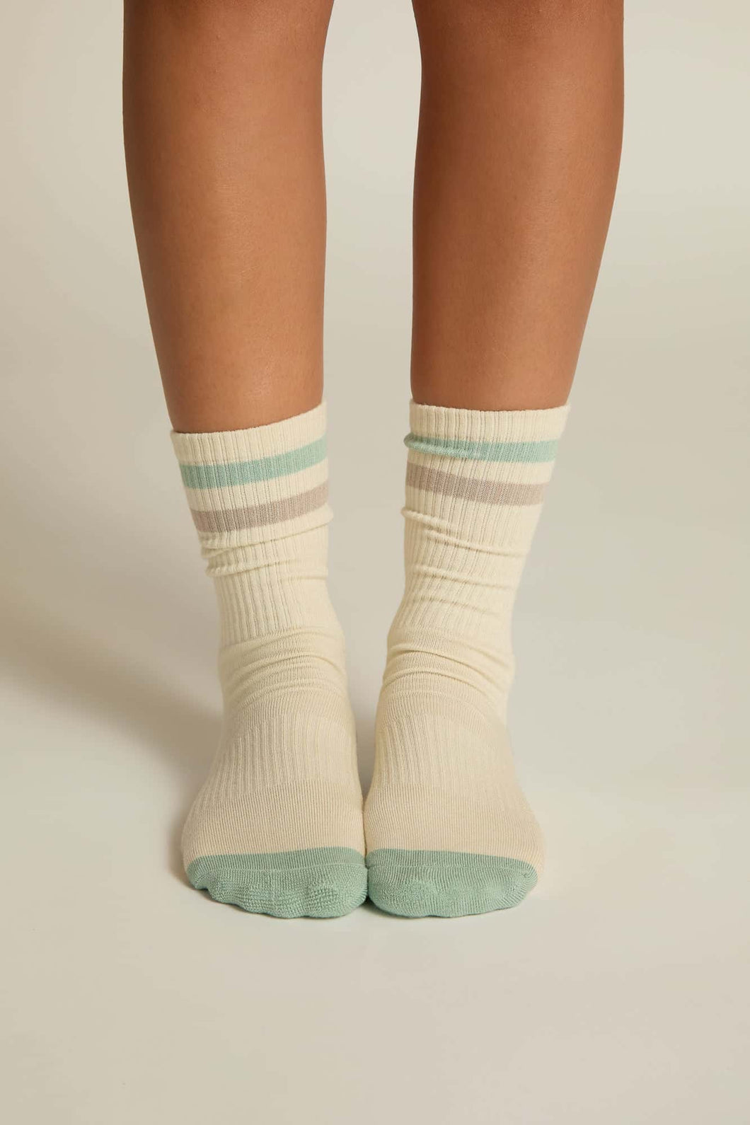 Dreamy Bamboo Retro Crew Socks -Aqua