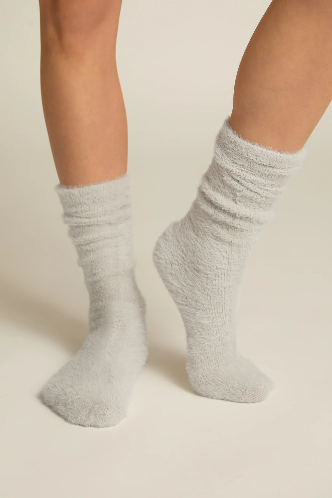 Dreamy Bamboo Fuzzy Lounge Socks -Fog