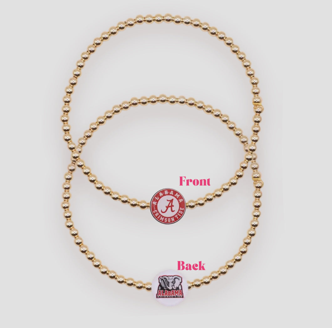 BB Alabama Gold Logo Bracelet