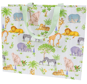 Gift Bag -Lg -Safari Baby