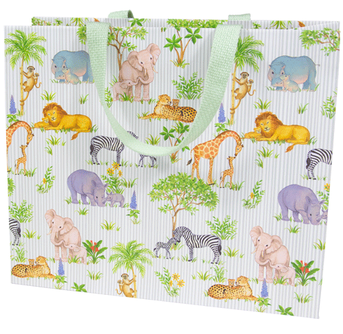 Gift Bag -Lg -Safari Baby