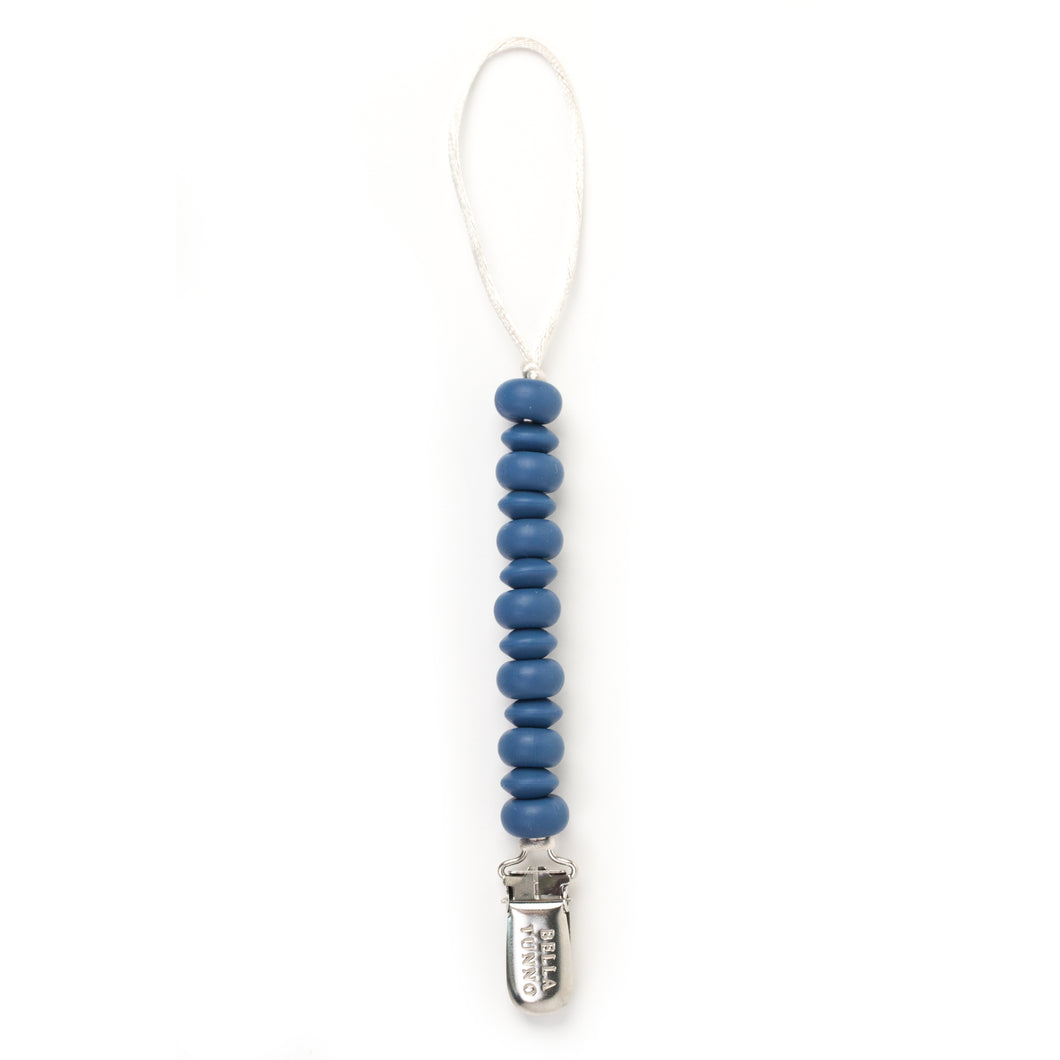 Happy Pacifier Clip -Navy
