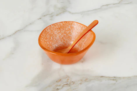 Glass Bowl & Dipping Spoon -Copper