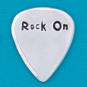 Pewter Guitar Pick -Rock On