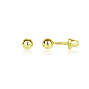Gold Plated Ball Stud Earrings