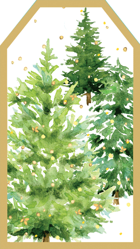 Christmas Gift Tag -White Christmas