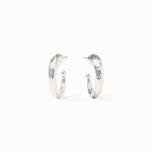 Load image into Gallery viewer, Julie Vos Silver Hammered Hoop
