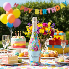 Load image into Gallery viewer, Happy Birthday Balloons Prosecco Bottle Wrap
