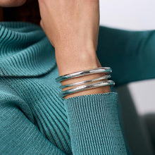 Load image into Gallery viewer, Julie Vos Silver Havana Bangle

