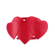 Load image into Gallery viewer, Teleties Flat Clip -Red Heart to Heart
