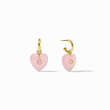 Load image into Gallery viewer, Julie Vos Heart Hoop &amp; Charm Earring
