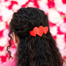 Load image into Gallery viewer, Teleties Flat Clip -Red Heart to Heart
