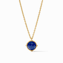 Load image into Gallery viewer, Julie Vos Honeybee Solitaire Necklace -Iridescent Sapphire Blue
