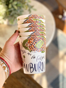 Collegiate Reusable Party Cups -Auburn