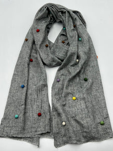 Cashmere Pom Pom Scarves