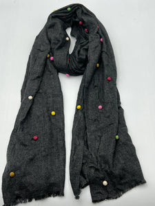 Cashmere Pom Pom Scarves