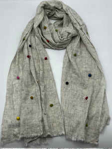 Cashmere Pom Pom Scarves