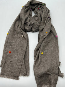 Cashmere Pom Pom Scarves