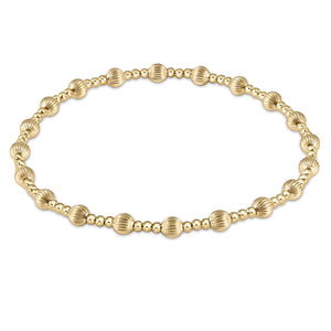 enewton Dignity Sincerity Pattern Bead Bracelet -4mm -Gold