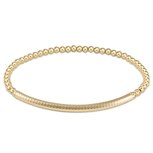 enewton Classic Gold Bliss Bar Bracelet -3mm -Textured