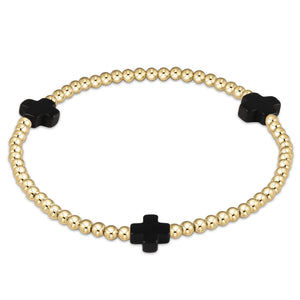 enewton Extends Gold Signature Cross Bracelets -3mm