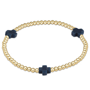 enewton Extends Gold Signature Cross Bracelets -3mm