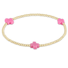 Load image into Gallery viewer, enewton egirl Signature Cross Gold Bracelets -3mm
