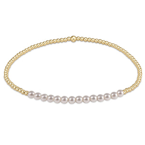 enewton Gold Bliss Bead Bracelet -2mm -Pearl