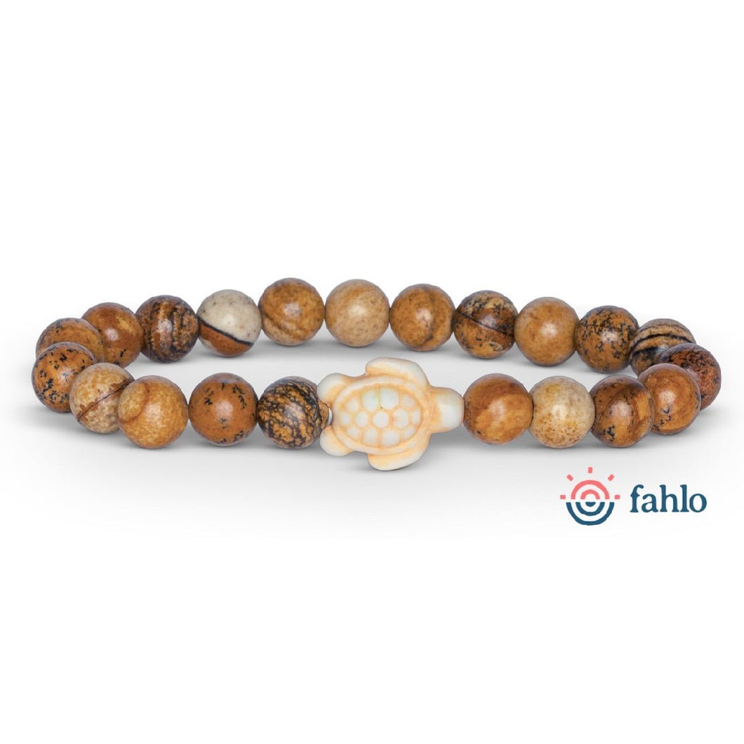 fahlo Sea Turtle Journey Bracelet -Dune