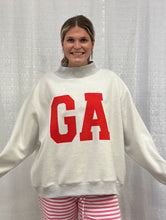 Load image into Gallery viewer, Collegiate Reversible Mock Neck Sweatshirt -Georgia
