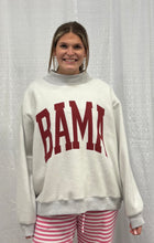 Load image into Gallery viewer, Collegiate Reversible Mock Neck Sweatshirt -Alabama
