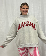 Load image into Gallery viewer, Collegiate Reversible Mock Neck Sweatshirt -Alabama
