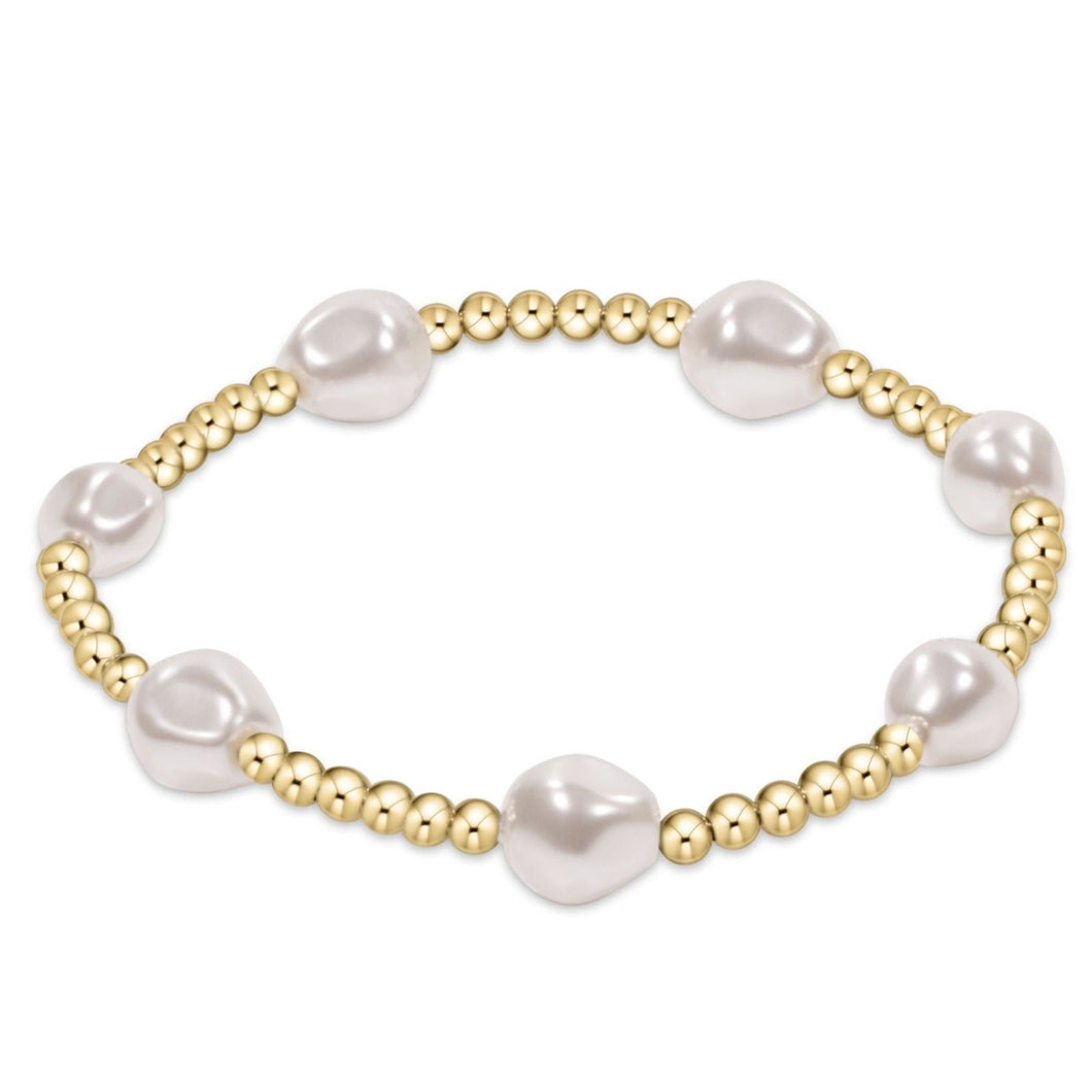 enewton Admire Gold Bead Bracelet -Pearl