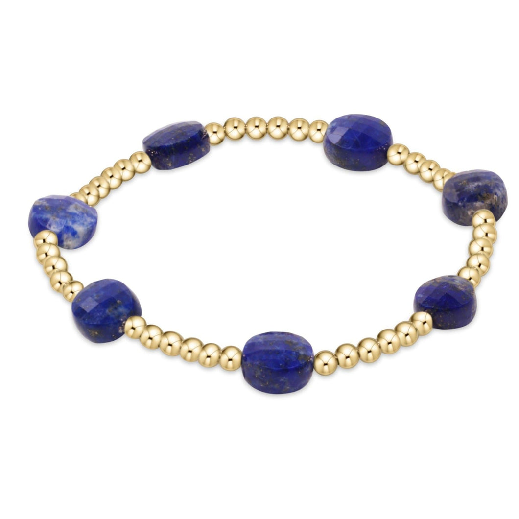 enewton Admire Gold Bead Bracelet -Lapis