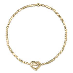 enewton Extends Classic Gold Bead Bracelet -2.5mm -Love Gold Charm